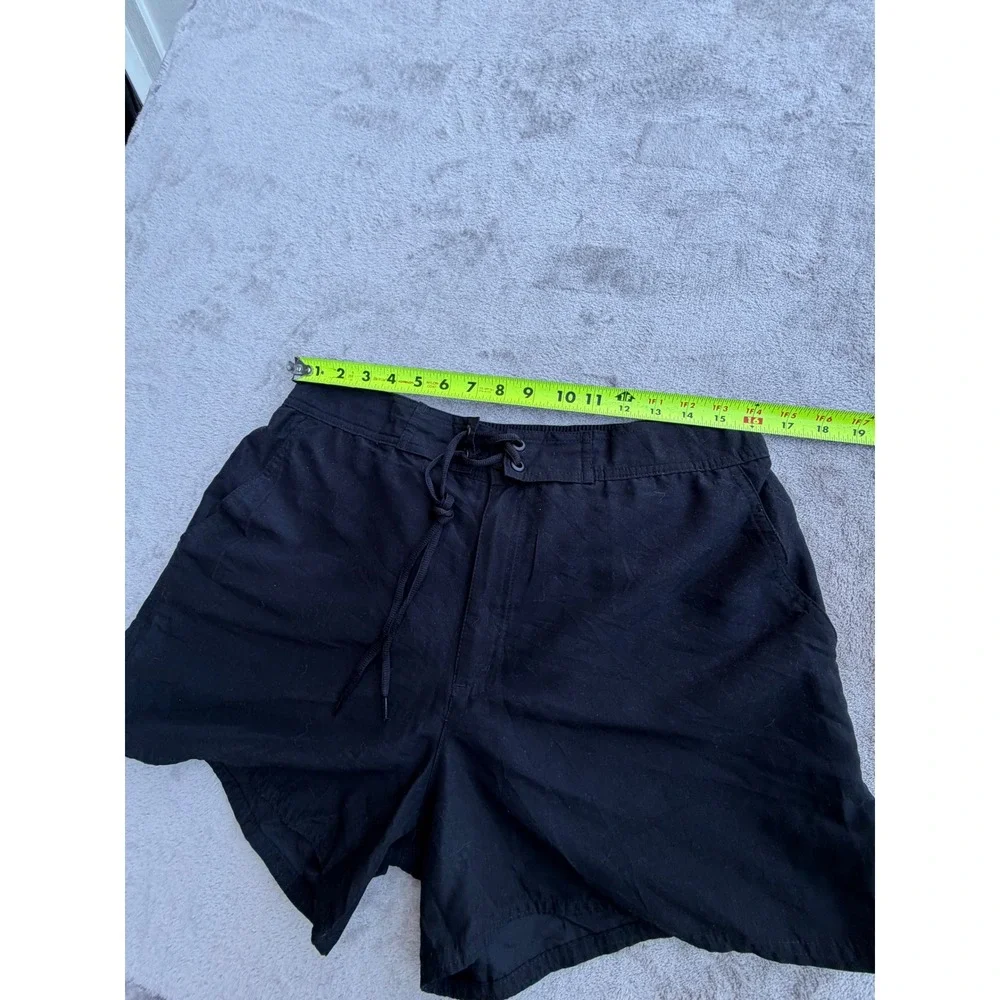 Catalina Board Shorts Womens L 12-14 Black Drawstring Swim Trunks